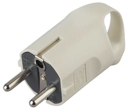 Вилка электрическая с заземлением угловая с кольцом Эра V3 16А белый фото Вилка электрическая с заземлением угловая с кольцом Эра V3 16А белый картинка